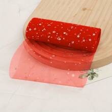 10 码星月闪光亮片薄纱卷，柔软薄纱面料亮片薄纱卷轴面料，适用于 DIY 芭蕾舞裙、婚礼生日派对装饰装饰和 DIY 工艺品、圣诞节 - 彩色 - 查看 24