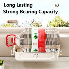 2 Pcs Sponge Holder For Kitchen Sink, Kitchen Sink Caddy, Sponge Holder With Hooks, Dish Sponge Organizer With Divider, Dish Soap Dispenser Brush Holder Storage, White Gray - Nhiều màu - Xem 7