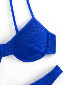 RIBBED BIKINI SET SUMMER FASHION 2022 - Blue - View 3