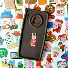 Nayiben 100pcs Cartoon Bear Stickers For Gift Decoration, Waterproof Stickers For Water Bottles, Luggage, Notebooks, Laptops Back To School