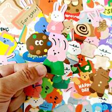 Nayiben 100pcs Cartoon Bear Stickers For Gift Decoration, Waterproof Stickers For Water Bottles, Luggage, Notebooks, Laptops Back To School