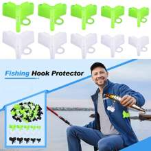 鱼钩帽，鱼钩三叉钩保护器，鱼钩帽保护器，5 种尺寸鱼钩三叉钩保护器，混合鱼钩套 - 彩色 - 查看 1