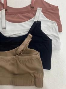 Kit With 4 TOP ZAIRA Bras Without Padding With Adjustable Straps, Ideal For The Gym And For Everyday Life - 彩色 - 查看 4