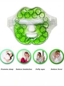 Ice Mask, Facial Cooling Ice Pack, Cooling Ice Pack - Green - View 8