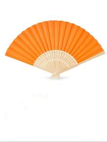 2 Pieces Solid Color Retro Handheld Folding Paper Fan, Simple Portable Bamboo Fan With Foldable Paper Cover. Keep Cool And Fashionable. Perfect For DIY, Perfect For Parties And Kindergarten Activities. - Multicolor - View 7