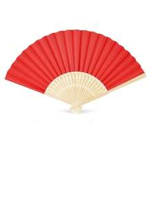 2 Pieces Solid Color Retro Handheld Folding Paper Fan, Simple Portable Bamboo Fan With Foldable Paper Cover. Keep Cool And Fashionable. Perfect For DIY, Perfect For Parties And Kindergarten Activities. - Multicolor - View 6