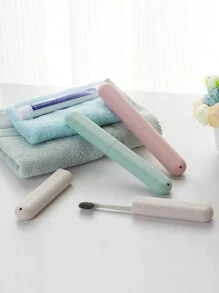 Set de 5/3/1 portavasos para cepillo de dientes de color aleatorio, vaso para enjuague bucal antiderrame, vaso de lavado para el hogar, portacepillos de dientes antiderrame, vaso de almacenamiento multifuncional para cepillo de dientes, vaso de viaje, caja de almacenamiento de viaje. Conjunto portátil de caja de almacenamiento de vaso para cepillo de dientes, vaso para enjuague, almacenamiento de cepillo de dientes y pasta dental, vaso para enjuague y cepillo de dientes de pareja, portacepillos de dientes de viaje portátil, lavado de viaje - Multicolor - Ver 4