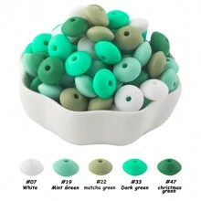 100Pcs/Lote Contas de Lentilha de Silicone 12mm Contas Espaçadoras Soltas Para DIY Caneta Pulseira Jóias Chaveiro Fazendo Decoração Acessório Etc