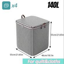 Clothing Storage, Foldable Blanket Storage Bag, Storage Container, For Organizing Bedroom, Closet, Clothes, Comforter, Storage Bag With Lid And Handle, Foldable Storage Bag, Large Transparent Window And Handle, Suitable For Clothes, Blankets, Closet, Bedroom, Etc. - Chidori - View 7
