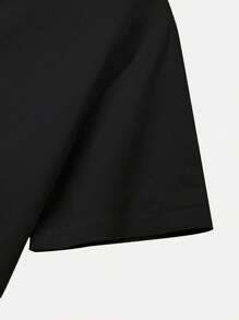 Men's Short Sleeve Linen Dress Shirt With Priest Collar - Summer Shirt - Cool Shirt - Beachwear - màu đen - Xem 3