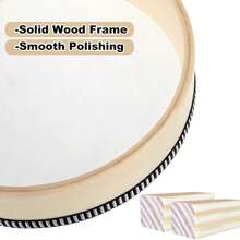 木钟鼓乐器，木制打击乐器，圣诞节礼物 - 彩色 - 查看 4