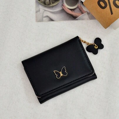 2024 New Fashion Butterfly Cute With Coin Compartment And Card Slots Short Design Ladies Wallet Birthday For Women Wallet Purse Wallet Small Wallet