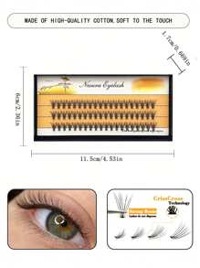 SACKVIS 1 盒（60 簇），10D 8/9/10/11/12/13/14MM，睫毛延长簇，单簇假睫毛化妆工具簇睫毛 DIY 睫毛簇，睫毛簇，单根睫毛，睫毛，假睫毛 - C - 查看 7