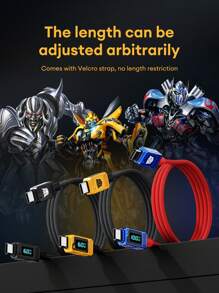 Cáp dữ liệu Type-C sạc nhanh  TF-A18  60W có màn hình LED, dây sạc ô tô bền bỉ bện nylon dài 1M có bảo vệ an toàn - Nhiều màu - Xem 2