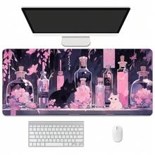 Non-Slip Cute Cat Mouse Pad For E-Sports And Office Use - Large Desk Accessory For Keyboard And Computer Mouse - Perfect Gift For Teens And Loved Ones