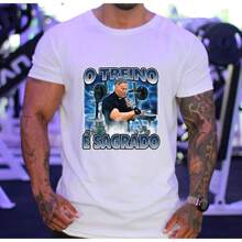 Father Marcelo Rossi Maromba Academia T-Shirt Training Is Sacred 100% Cotton - trắng - Xem 2