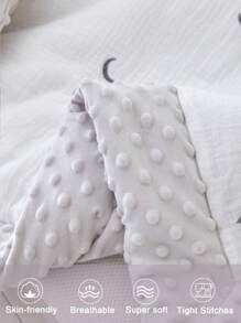 1 件卡通图案婴幼儿绗缝被子，双层，适合家庭、汽车、婴儿车 - 多用途婴儿毯爱情人节 - 彩色 - 查看 7