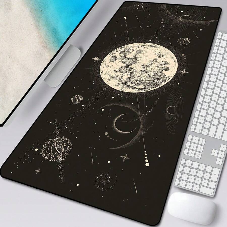 Super Large Art Star Moon Pad Mouse Pad Game Office Pad Mouse Pad Light Art Star Moon Game Room Accessories Table Pad Art Keyboard Pad
