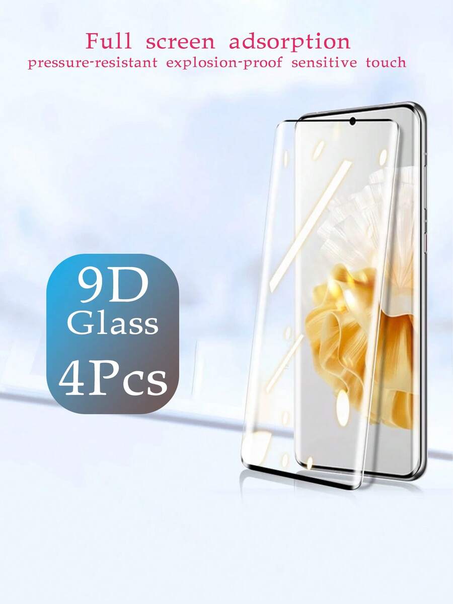 4PCS Tempered Glass Screen Protector Compatible With Samsung 3D Curved