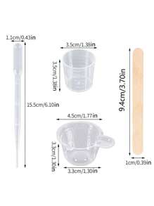 Set de 40 piezas de herramientas DIY, molde de plástico transparente para resina epoxi, juego de herramientas de molde de silicona para hacer manualidades con resina epoxi