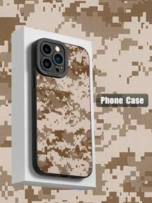 1pc TPU Camera Protector Anti-Collision Fashionable Camouflage Print Protective Case, Compatible With Apple IPhone 11/12/13/14/15 Pro Max Series, Galaxy A05/A15/A25/A35/A55/S23/S24 Series