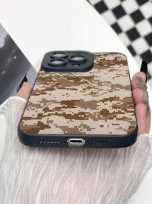 1pc TPU Camera Protector Anti-Collision Fashionable Camouflage Print Protective Case, Compatible With Apple IPhone 11/12/13/14/15 Pro Max Series, Galaxy A05/A15/A25/A35/A55/S23/S24 Series