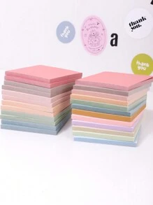 12 pièces Notes adhésives multicolores, 600 pièces/12 blocs-notes, 50 feuilles par cahier, couleurs assorties