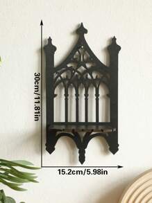 3 paquetes de decoración de pared de madera hueca en estilo gótico, decoración de pared gótica, marco de arco de catedral vintage gótico para decoración de habitación, decoración de pared colgante rústica y espeluznante para dormitorio, baño, sala de estar, decoración del hogar