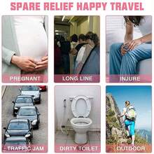 Phễu tiểu dùng một lần di động dành cho phụ nữ, dành cho nhà vệ sinh đông đúc, kẹt xe ngoài trời, ngồi xổm bất tiện, người già, người khuyết tật và du lịch/cắm trại, vật dụng thiết yếu khi đi du lịch - Nhiều màu - Xem 5