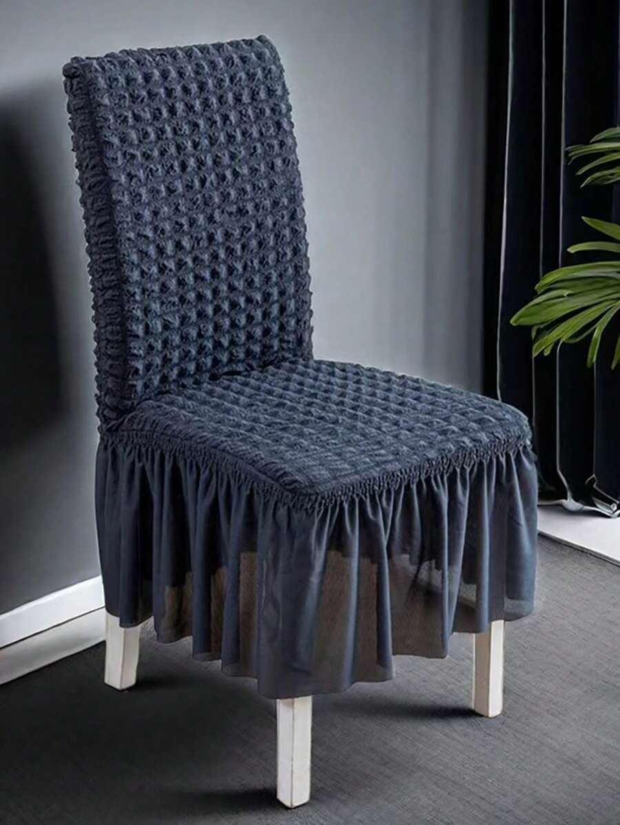 1件/4件装薄纱椅套，柔软优雅，防尘，高弹力椅套，适用于餐厅、客厅、酒店等场合，可重复使用，多种颜色可选 - 金屬灰色 - 查看 1