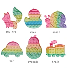 2/3/6 Pcs Pop Fidget Toys Set, Silicone Rainbow Popper Fidget Set, Birthday Gifts, Easter Basket Stuffers, Christmas Gifts,Autism Learning French Popits Push Pop Bubble Popping Sensory Toy For Kids