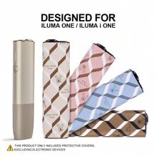 1 Pc For IQO ILUMA ONE/ILUMA I ONE Decorative Anti Fall Protective Cover, Fashionable Accessory Surface PU Leather Multi-Color Argyle Pattern Bear Gift, 360 Degree All-Round Protection, Shock Absorption, Anti Slip