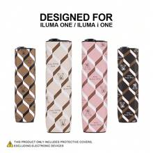 1 Pc For IQO ILUMA ONE/ILUMA I ONE Decorative Anti Fall Protective Cover, Fashionable Accessory Surface PU Leather Multi-Color Argyle Pattern Bear Gift, 360 Degree All-Round Protection, Shock Absorption, Anti Slip