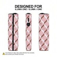 1 Pc For IQO ILUMA ONE/ILUMA I ONE Decorative Anti Fall Protective Cover, Fashionable Accessory Surface PU Leather Multi-Color Argyle Pattern Bear Gift, 360 Degree All-Round Protection, Shock Absorption, Anti Slip