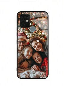 1 pieza Funda de teléfono de cristal de alta definición personalizada con foto compatible con Apple iPhone 16 Pro Max / Samsung S24 Ultra / Redmi / / OnePlus y otros modelos