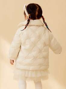 mini bala Piumino da bambina per l'inverno, stile dolce e