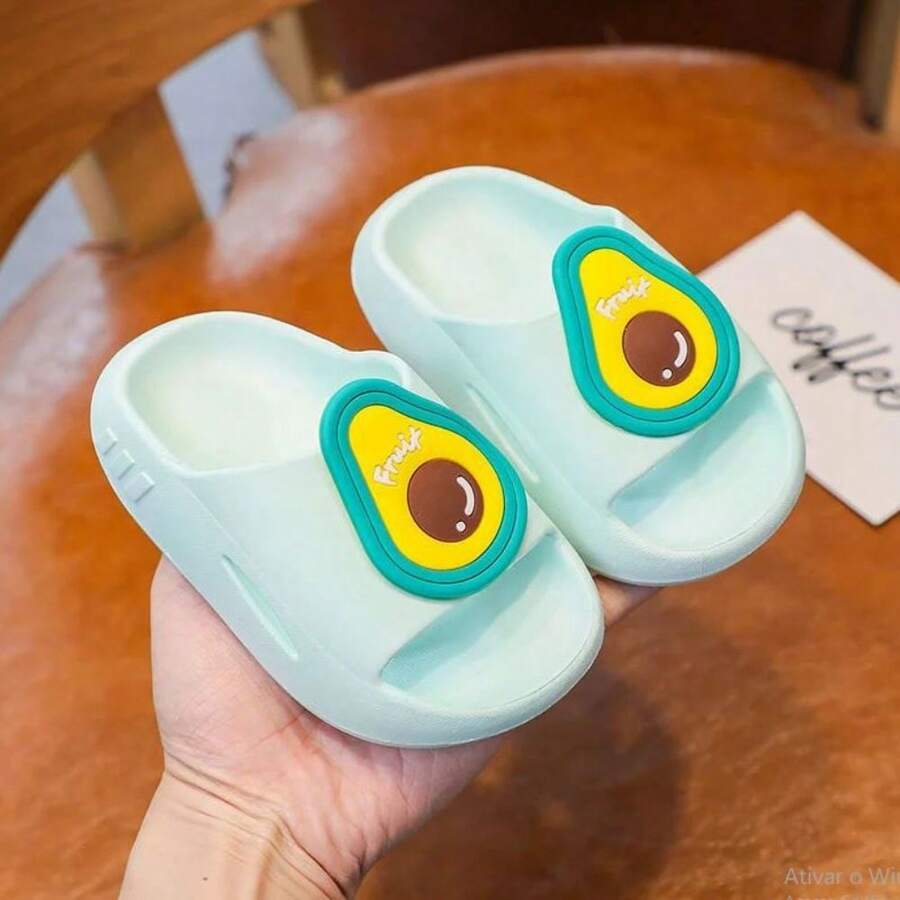 Girls' Cloud Slide Flip Flops (Pineapple/Avocado/Orange/Strawberry) 21 To 40 - 綠色 - 查看 1