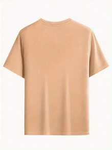 Men's T-Shirt 100% Cotton Premium Line Shirt One - 米色 - 查看 2