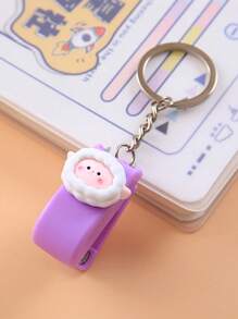 1pc Cute Cartoon Mini Stapler Portable Small Stapler With Keychain Student Office Prize Exquisite And Compact Back To School,Back To School,School Supplies
