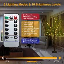 LED Beads Lighted Olive Tree Artificial Greenery Tree With Warm White Light Lifelike Decorative Faux Tree With Remote 8 Lighting Modes 10 Adjustable Brightness - 彩色 - 查看 6