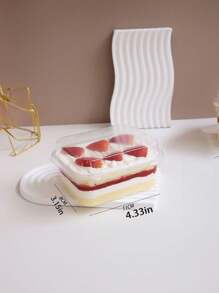 6件装圣诞草莓奶油蛋糕盒浆果提拉米苏盒慕斯千层面糕点盒 多选 有卡套和无卡套两种 - 彩色 - 查看 10