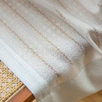 1 件白色日式薄纱窗帘，遮阳，隔热，镜面薄纱面料，半透明但不透视，适用于客厅、卧室、阳台、凸窗家居装饰，无轨道或窗帘杆