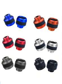 2 piezas Accesorios para motocicletas todoterreno Taza amortiguadora de aleación de aluminio, copa de horquilla delantera de fibra de carbono para bicicleta eléctrica anti-caída - Unitalla - Ver 4