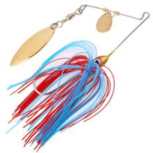 HENGJIA 1个11克亮片钓鱼饵，旋转亮片饵，金属勺形铅头旋转亮片饵，鲈鱼专用泳饵 - 彩色 - 查看 7