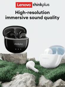 Lenovo LP2pro Bluetooth Wireless Earbuds, Half-In-Ear Hi-Fi Sound, Hands-Free Calling, Microphone, Gaming, Music, Sports, Long Battery Life, Compatible With Phones, Computers, Tablets - Black - View 3