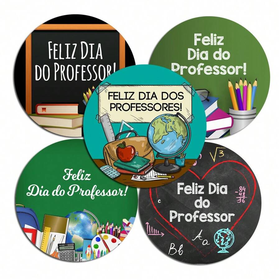40 Adesivos tags Para Professores Professor 3,5cm 5 artes