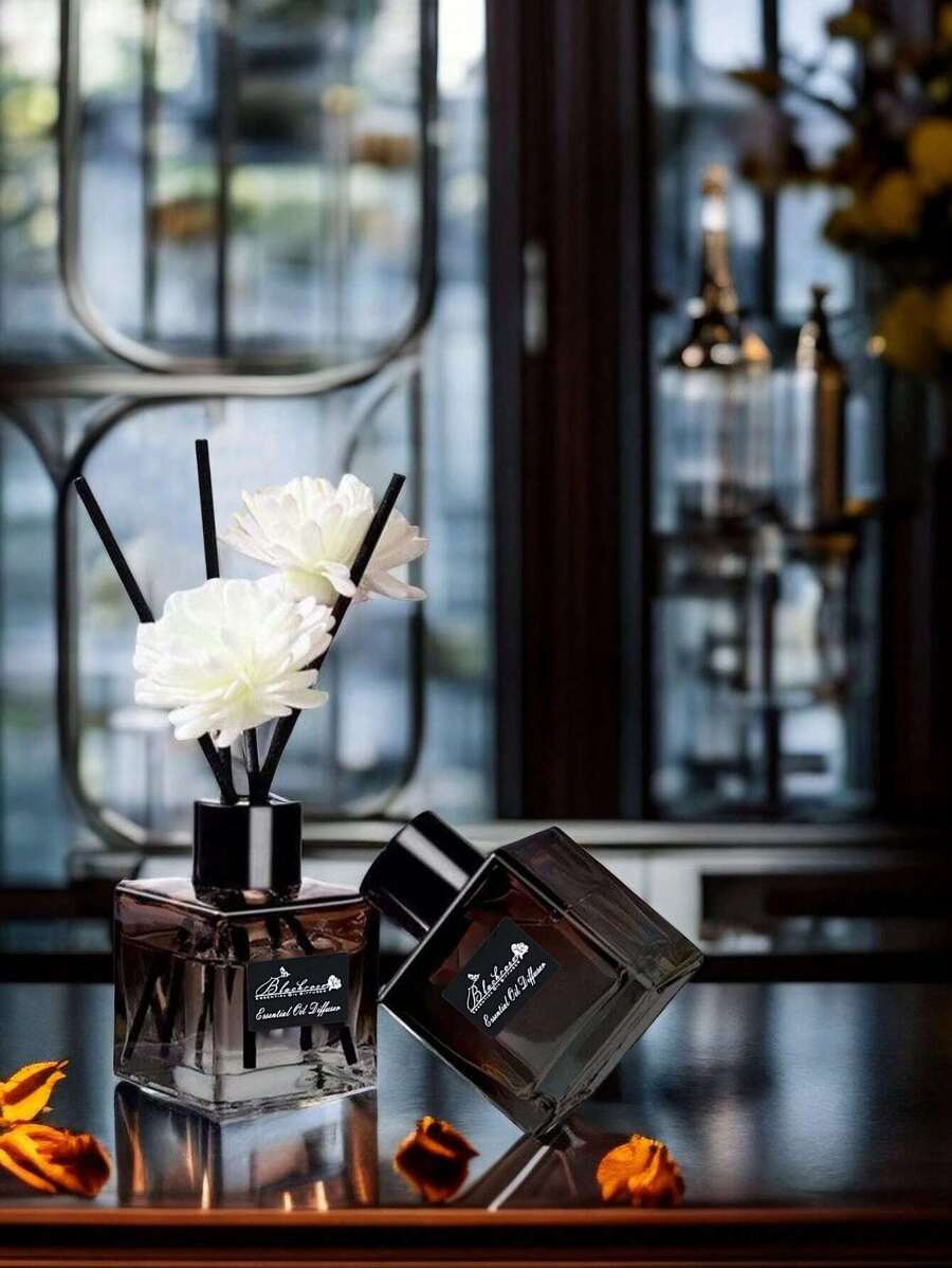 1 Chai 50ml Hương Hoa Vuông Trong Suốt Hương Thơm Dành Riêng Cho Gia Đình, Văn Phòng, Khách Sạn - Hoa oải hương - Xem 1