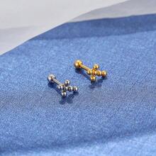 PIERCING MINIBARBELL SURGICAL STEEL PVD CROSS 1.2X6 - Vàng - Xem 2