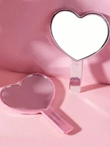 1 Peça Espelho Portátil Ondulado com Revestimento Eletrolítico em Formato de Coração, Espelho Fofo e Compacto de Alta Definição para Meninas, Maquiagem, Barato, Decoração de Quarto, Penteadeira, Viagem, Quarto, Acessórios de Maquiagem, Espelho, Espelho de Penteadeira, Mini Espelho, Espelho Compacto, Espelho Pequeno, Espelho de Mão, Barato, Enfeites de Meia, Maquiagem, Ferramentas de Maquiagem, Coisas Baratas, Presentes, Presentes para Mulheres, Presentes de Natal