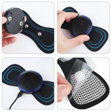 5pcs Remote Control  EMS Muscle Stimulator Massage Pads With 8 Massage Modes, 19 Levels Of Intensity, Deep Relaxation Massage Pads For Relief Of Muscle Tension For Muscles, Back - Black - View 8